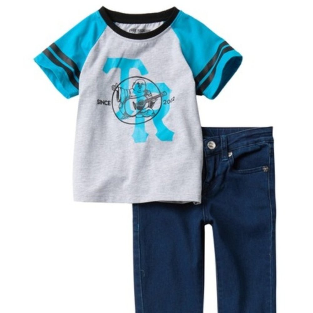 True Religion Varsity Raglan T-Shirt Set New NWT